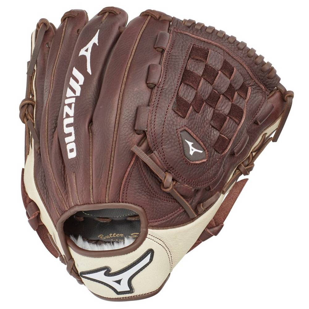 Guanti Mizuno Baseball Franchise Series Pitcher/Outfield 12" Uomo - Caffè/Argento - 05643-GLKX